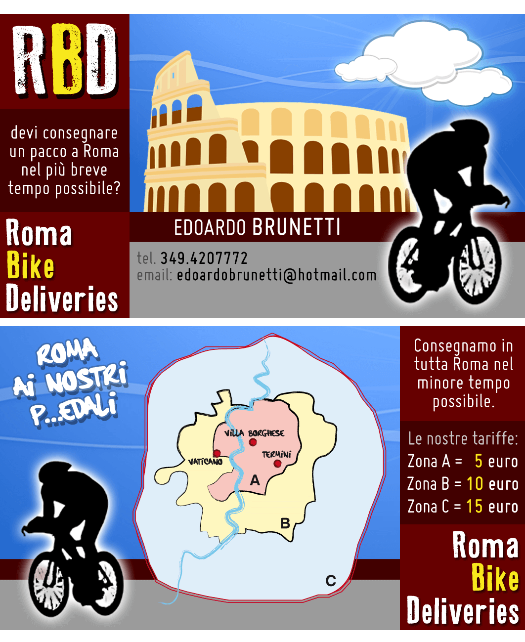 Roma Bike Deliveries – Business Card